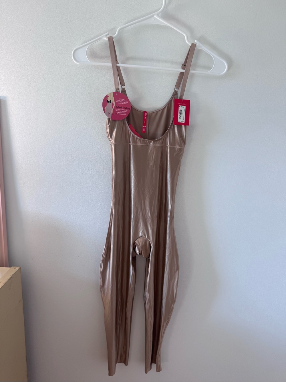 SPANX Smooth Full-Leg Shaping Bodysuit in Light Brown